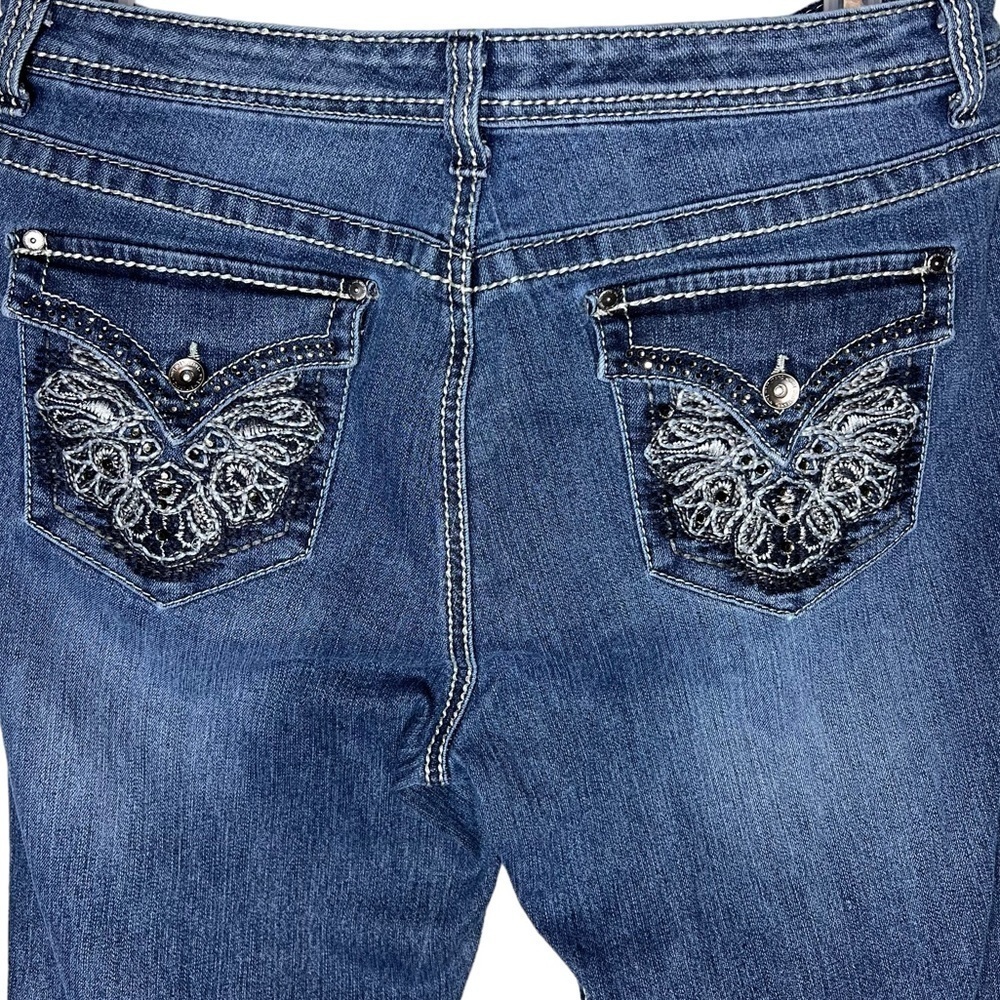 Nine West Anna Bling Date Night Fit Boot Cut Jeans